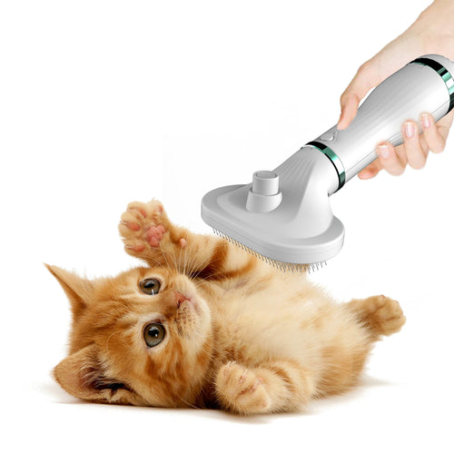 Handheld 2-in-1 pet hair dryer brush