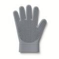 Deshedding grooming glove on white